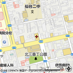 トヨタレンタリース仙台中央店周辺の地図
