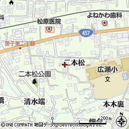 宮城県仙台市青葉区下愛子二本松周辺の地図