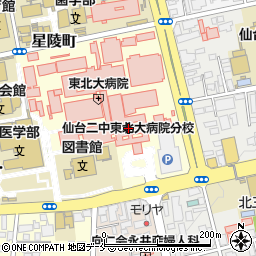 仙台市立第二中学校東北大学病院分校周辺の地図