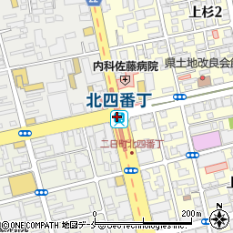 宮城県仙台市青葉区周辺の地図