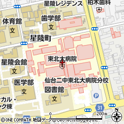 仙台市立木町通小学校東北大学病院分校周辺の地図