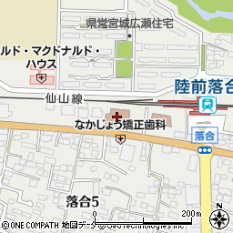 仙台市　落合市民センター周辺の地図