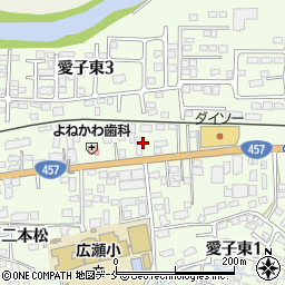 宮城県仙台市青葉区愛子東2丁目2周辺の地図