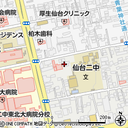 仙台市役所　青葉区茶室・六幽庵周辺の地図
