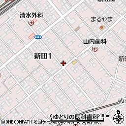 仙台新田郵便局周辺の地図