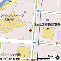 gelato pique cafe creperie 三井アウトレットパーク 仙台港店周辺の地図
