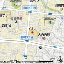 イオン仙台宮町店周辺の地図