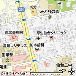仙台市社会事業協会仙台つばさ荘周辺の地図