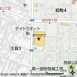 ひまわり ヤマザワ北町店周辺の地図