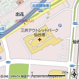 ブルーレーベルブラックレーベルクレストブリッジ　三井アウトレットパーク仙台港周辺の地図
