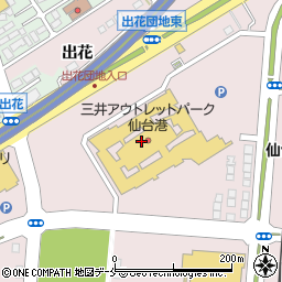 三井アウトレットパーク　仙台港周辺の地図