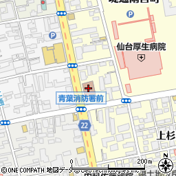 仙台市消防局周辺の地図
