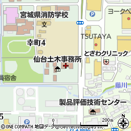宮城県庁　宮城県地方公所周辺の地図