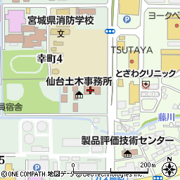 宮城県庁　宮城県地方公所土木部仙台土木事務所用地買収・補償関係周辺の地図