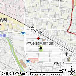 中江駐車場周辺の地図