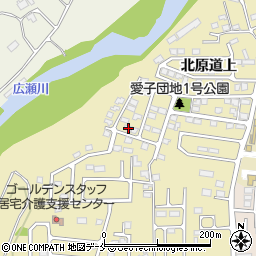 宮城県仙台市青葉区上愛子北原道上11-84周辺の地図