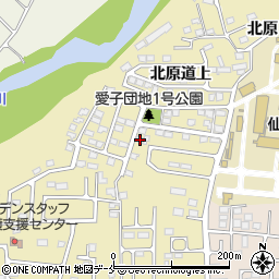 宮城県仙台市青葉区上愛子北原道上11-45周辺の地図