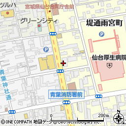 東北三菱自動車販売株式会社　中央営業所ショールーム周辺の地図