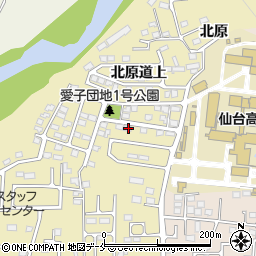宮城県仙台市青葉区上愛子北原道上11-40周辺の地図