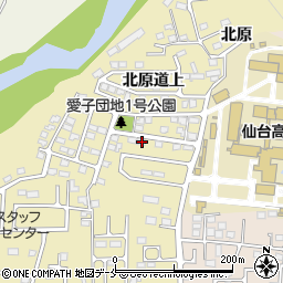 宮城県仙台市青葉区上愛子北原道上11-40周辺の地図