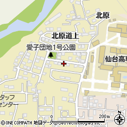 宮城県仙台市青葉区上愛子北原道上11-39周辺の地図