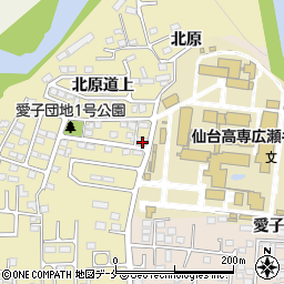 宮城県仙台市青葉区上愛子北原道上11-21周辺の地図