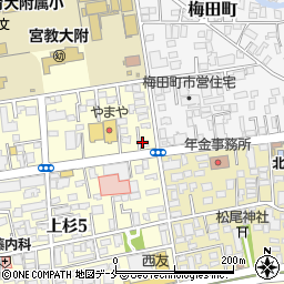 町家カフェ＆雑貨 太郎茶屋 鎌倉 仙台上杉店周辺の地図