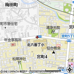 北六番丁小学校前周辺の地図