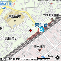 トライプラス　東仙台駅前校周辺の地図