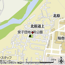 宮城県仙台市青葉区上愛子北原道上11周辺の地図