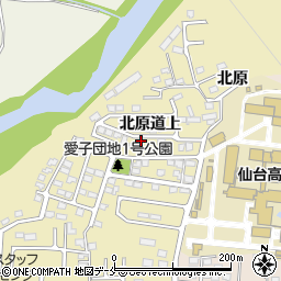 宮城県仙台市青葉区上愛子（北原道上）周辺の地図