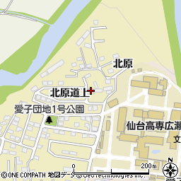 宮城県仙台市青葉区上愛子北原道上11-128周辺の地図