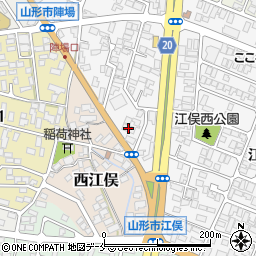 フラット７　山形・江俣店周辺の地図