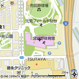 宮城野体育館周辺の地図
