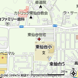 東北財務局東仙台住宅５号棟周辺の地図