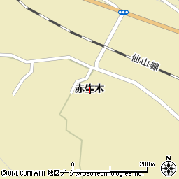 宮城県仙台市青葉区上愛子赤生木周辺の地図