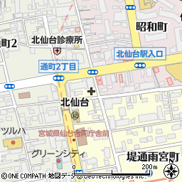 タイムズ北仙台駐車場周辺の地図
