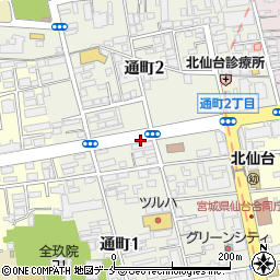 宮城県仙台市青葉区通町周辺の地図