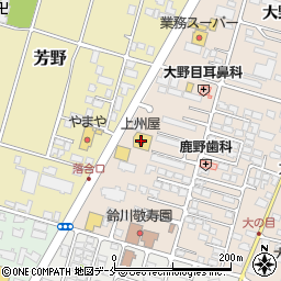 上州屋山形店周辺の地図