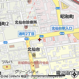 七十七銀行北仙台支店 ＡＴＭ周辺の地図