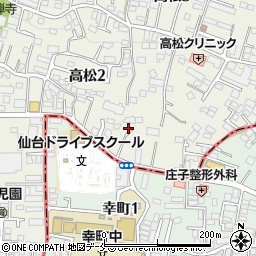 宮城県仙台市青葉区高松2丁目3周辺の地図