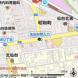 駅入口周辺の地図