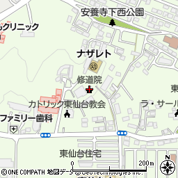 修道院周辺の地図