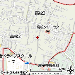 宮城県仙台市青葉区高松2丁目21周辺の地図