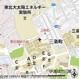 宮城県仙台市青葉区三条町周辺の地図