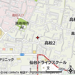 宮城県仙台市青葉区高松2丁目7周辺の地図