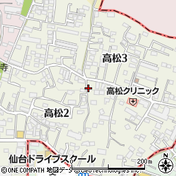宮城県仙台市青葉区高松周辺の地図