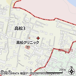 宮城県仙台市青葉区高松3丁目17周辺の地図