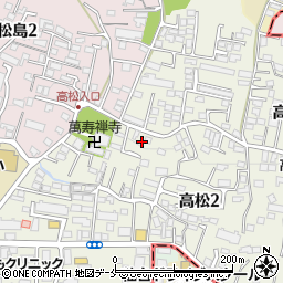 宮城県仙台市青葉区高松2丁目15周辺の地図