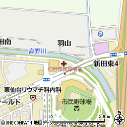 ミニストップ仙台新田東店周辺の地図